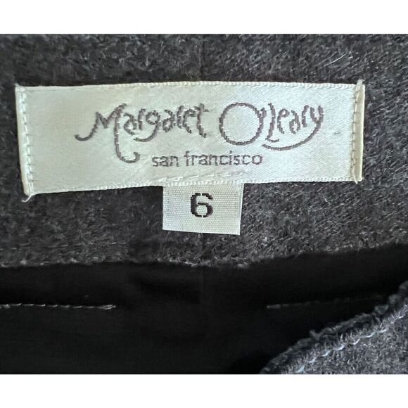 Margaret O'Leary Gray Felted Wool Wide Leg Artsy Fully Lined Pants Size 6 - Picture 6 of 7